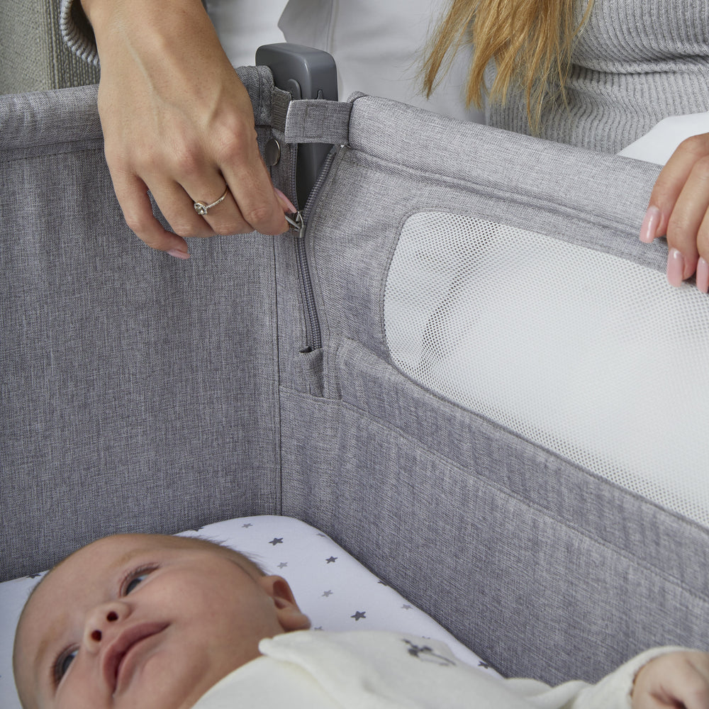 Shnuggle Air Lite Infant Bedside Bassinet in Taupe - Image 7