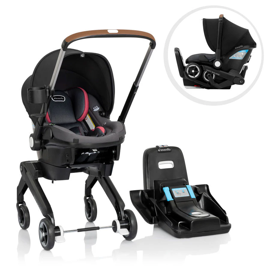 Evenflo Shyft DualRide Infant Car Seat Stroller Combo with Carryall Storage - Image 51
