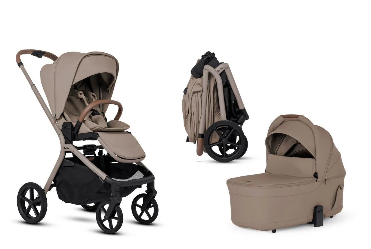 Silver Cross Breez Mid Size Compact Stroller and Bassinet Bundle - Image 3