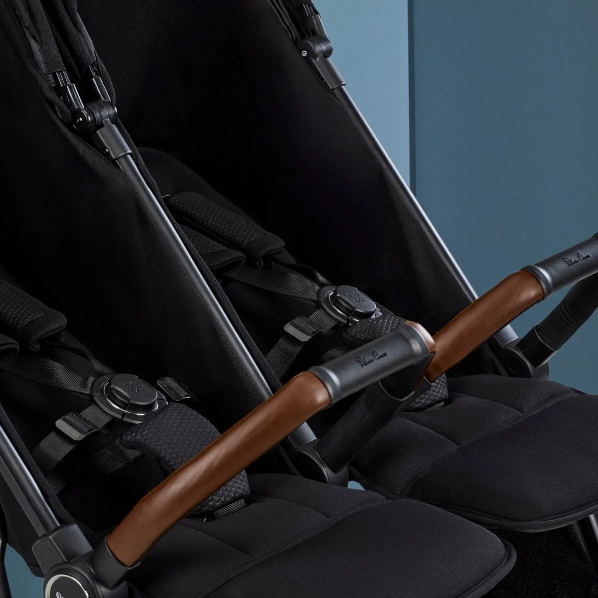 Silver Cross Jet Double Stroller - Black - Image 9
