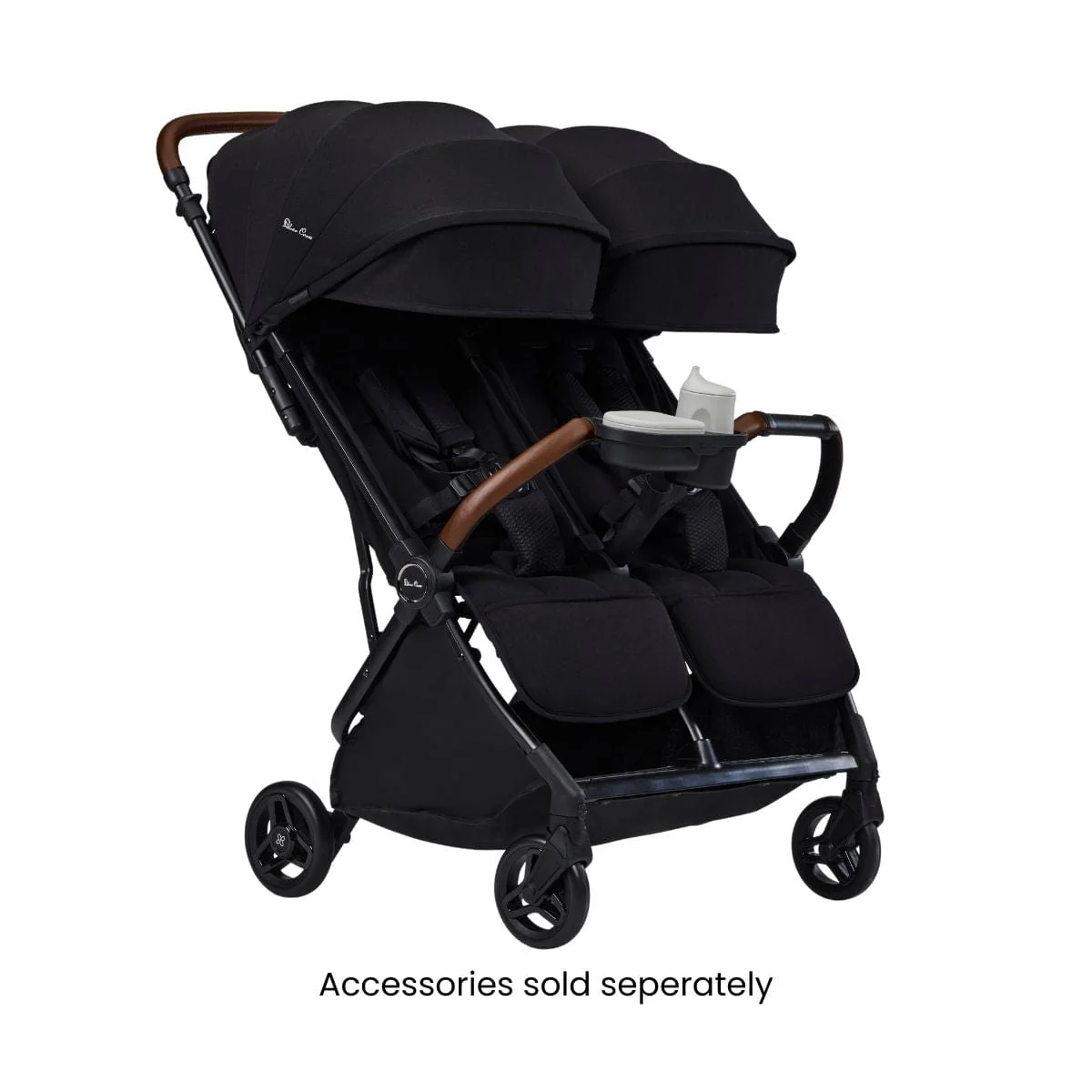 Silver Cross Jet Double Stroller - Black - Image 3