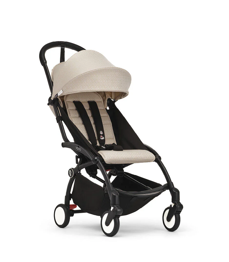 Stokke® YOYO ³ Stroller in Bonpoint Beige with Black Frame