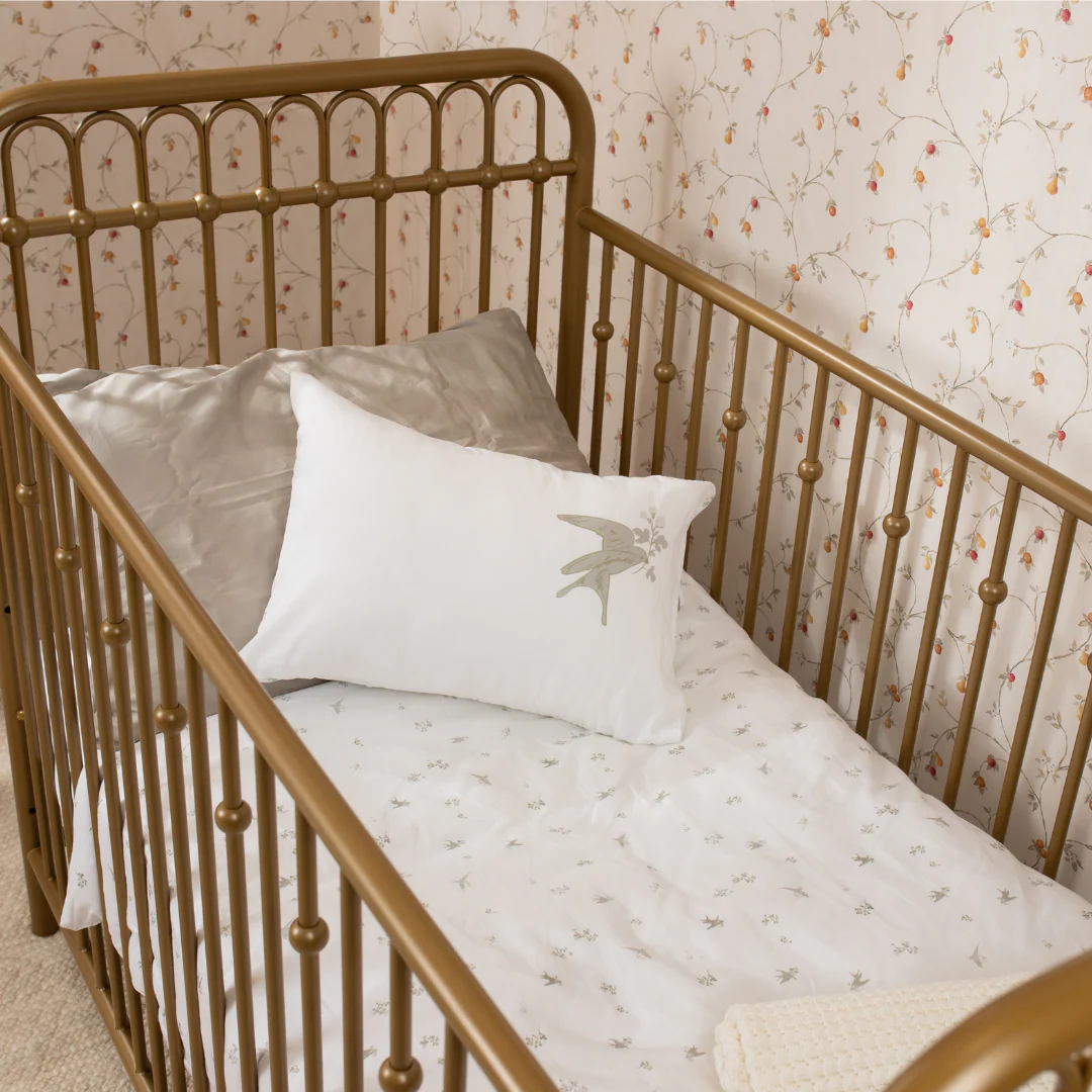 Petite Belle Summer Skies Bird 5 Piece Crib Set French Grey Bird