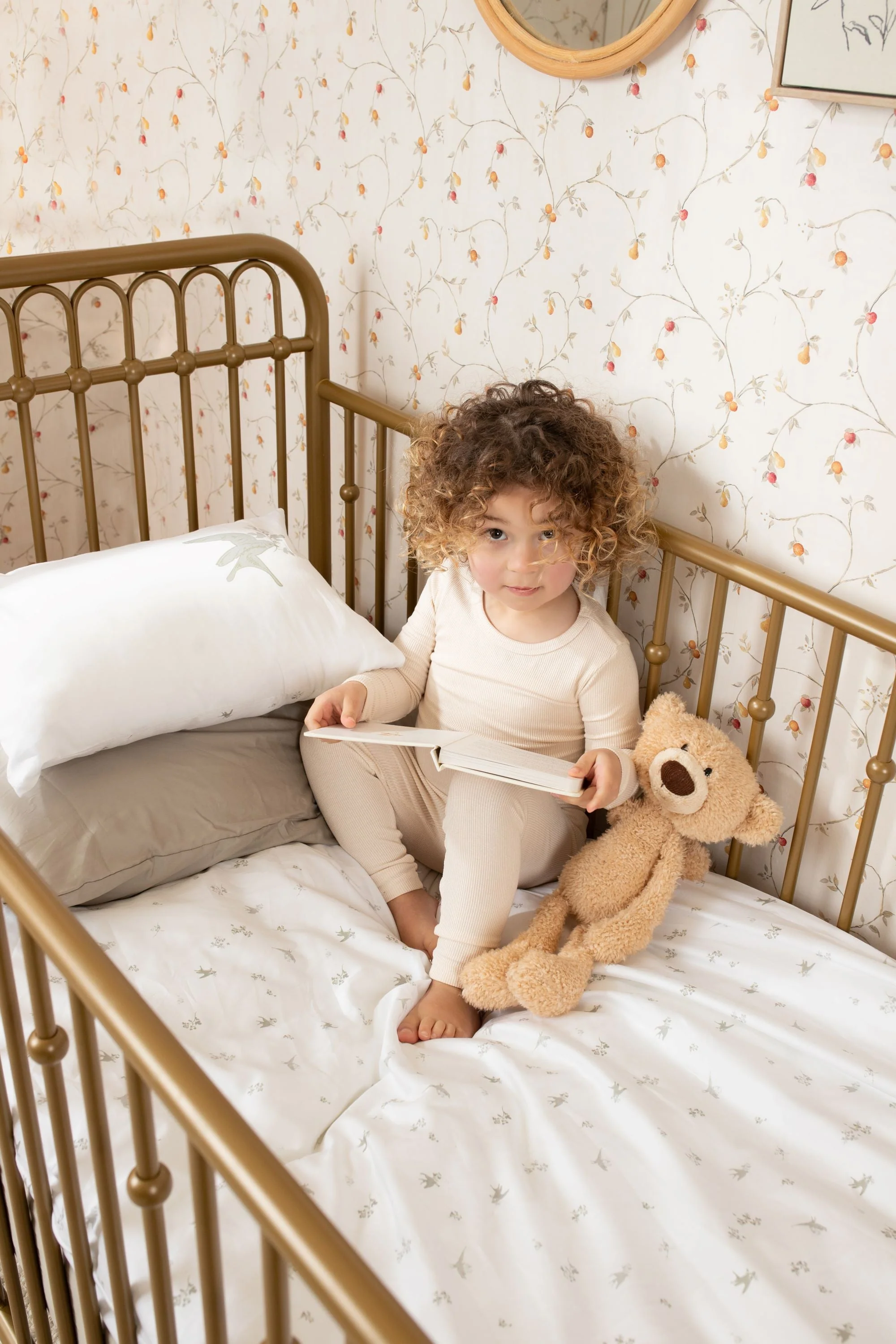 Petite Belle Summer Skies Bird 5 Piece Crib Set French Grey Bird - Image 3