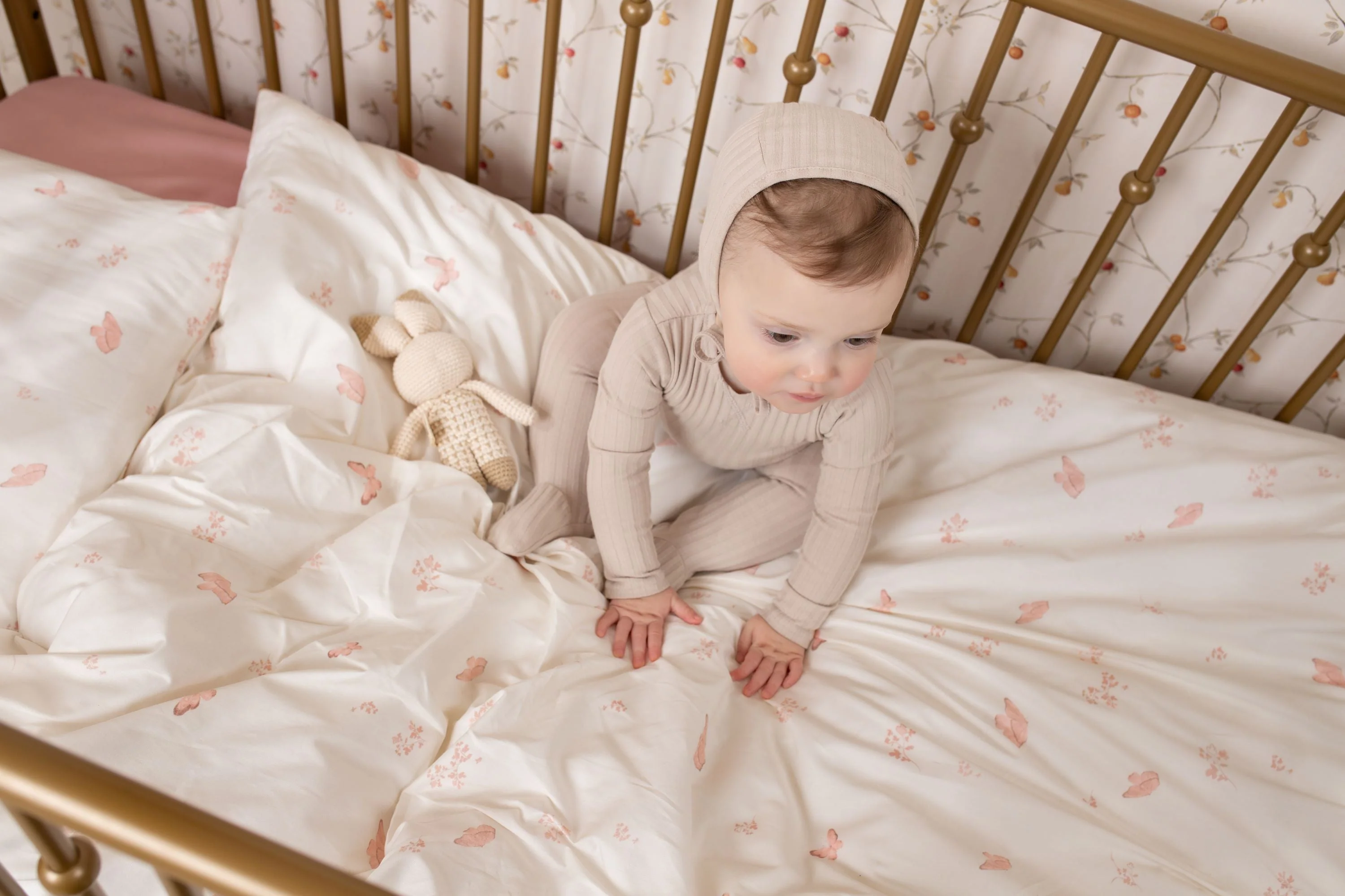 Petite Belle Summer Skies Butterfly 5 Piece Crib Set Blush Butterfly - Image 2