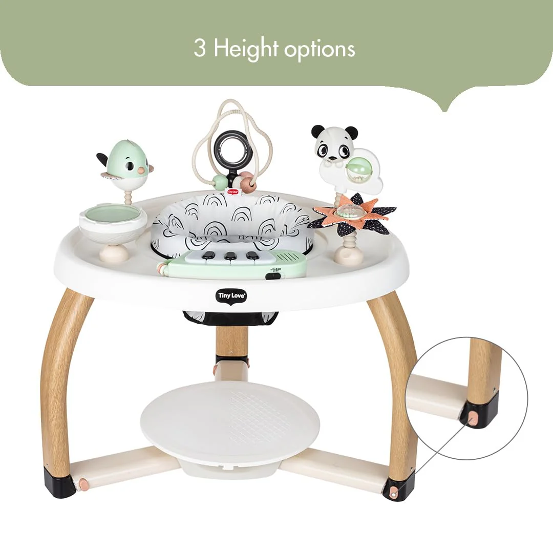 Tiny Love 5 in 1 Here I Grow Stationary Activity Center – Black & White Décor - Image 2