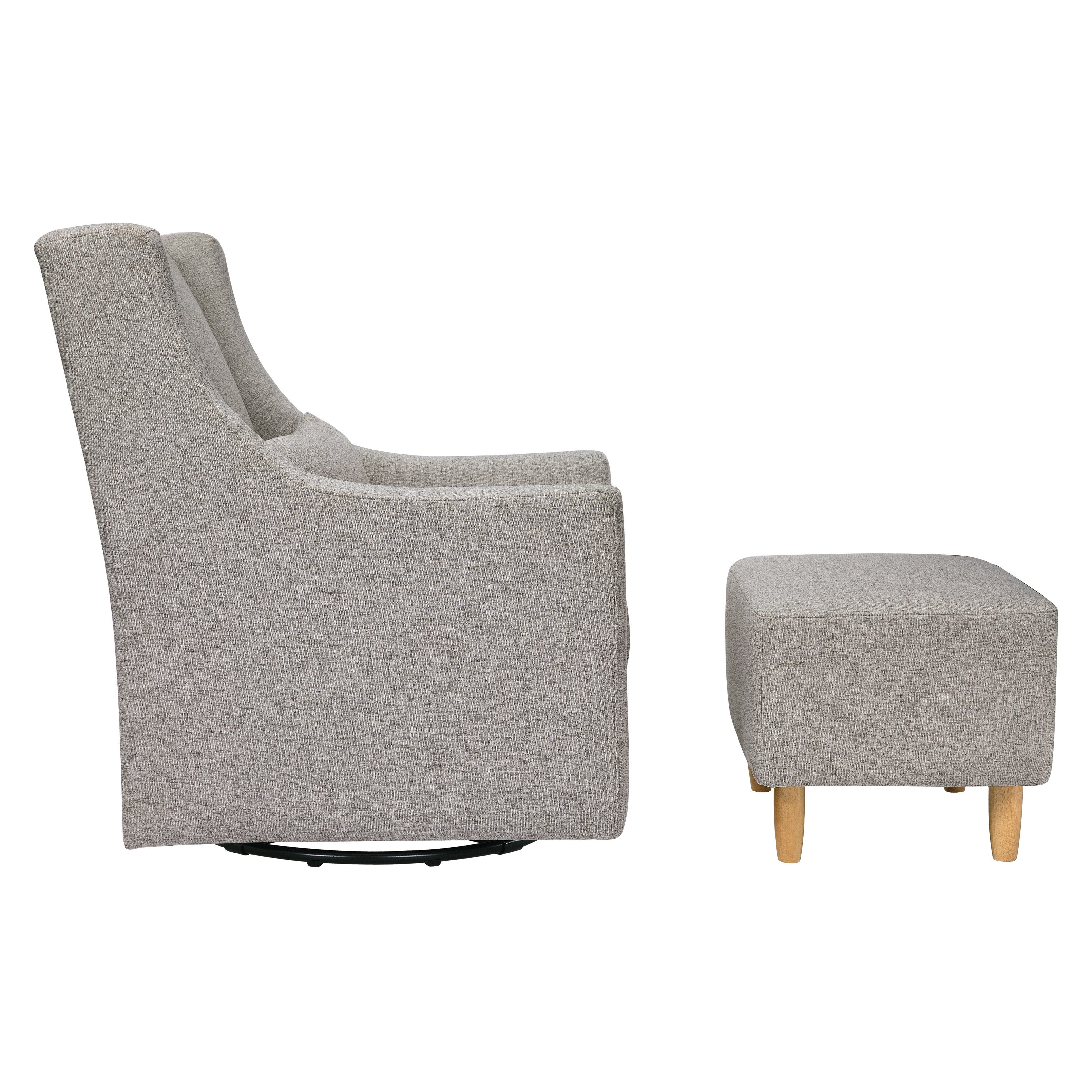 Babyletto Toco Swivel Glider and Ottoman - Performance Fabric - Image 10