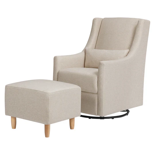 Babyletto Toco Swivel Glider and Ottoman - Performance Fabric - Image 16