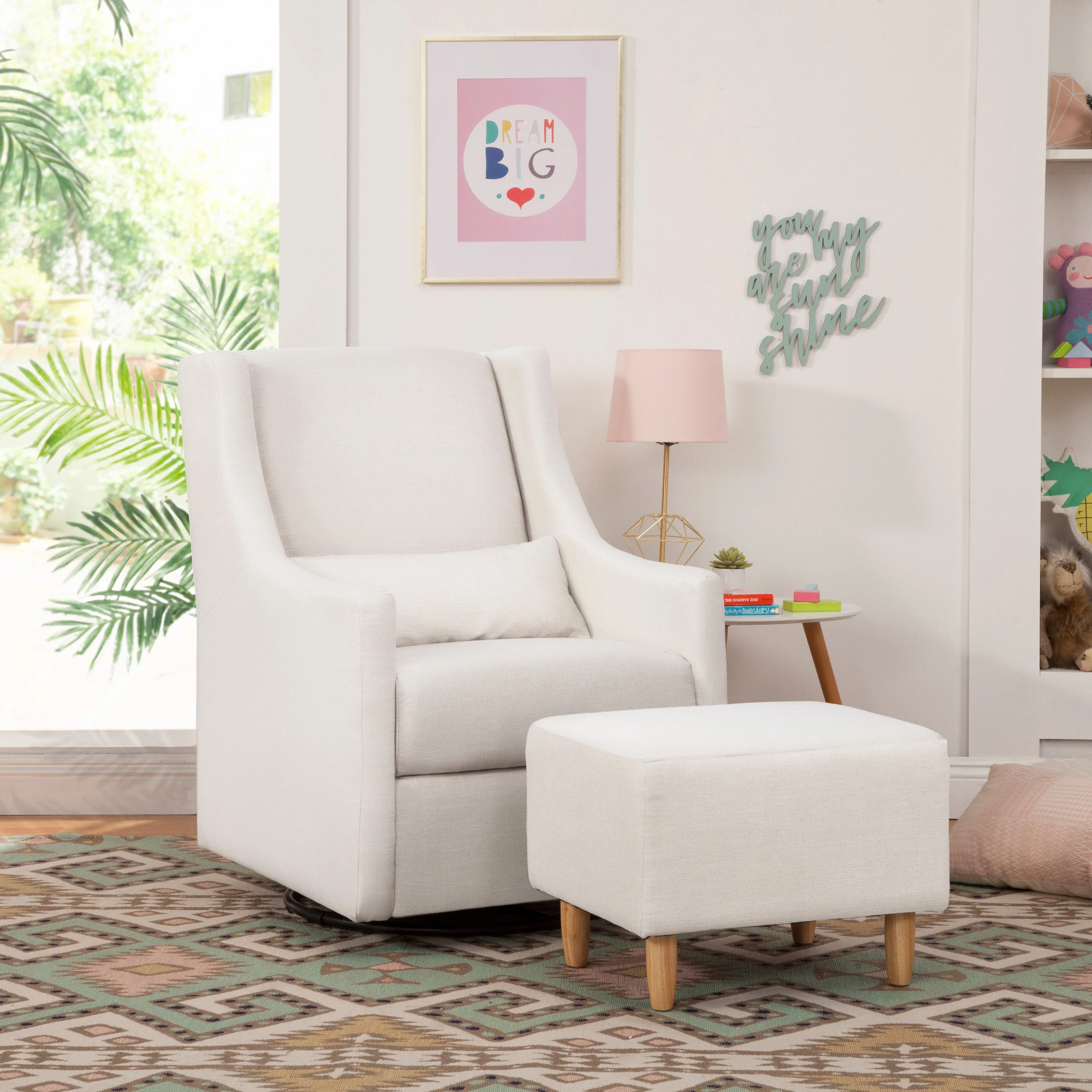 Babyletto Toco Swivel Glider and Ottoman - Performance Fabric - Image 19