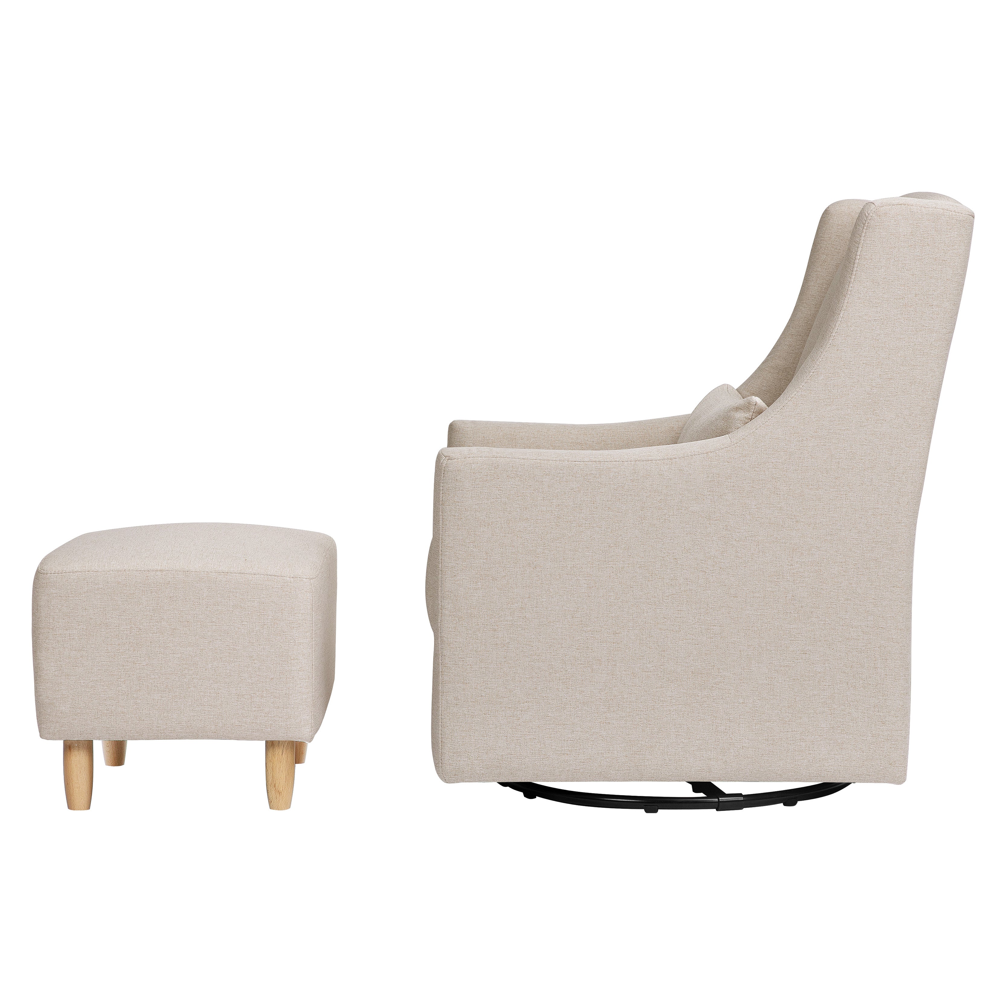 Babyletto Toco Swivel Glider and Ottoman - Performance Fabric - Image 23