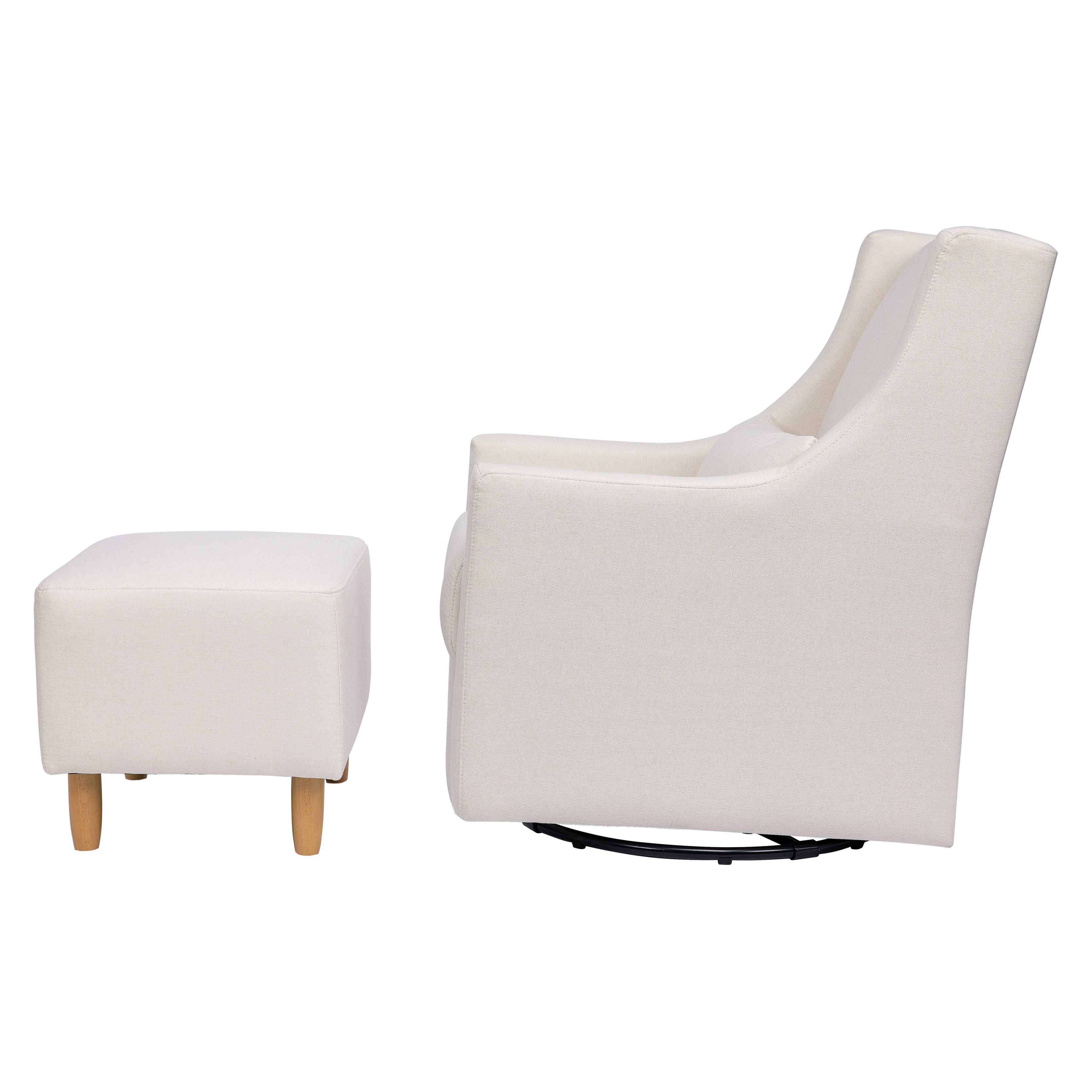 Babyletto Toco Swivel Glider and Ottoman - Performance Fabric - Image 4