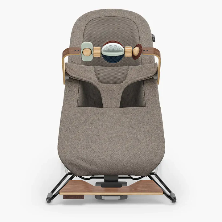 UPPAbaby Mira Bouncer Wonder Wheel Toy Bar – Multicolor | Walnut Wood - Image 2