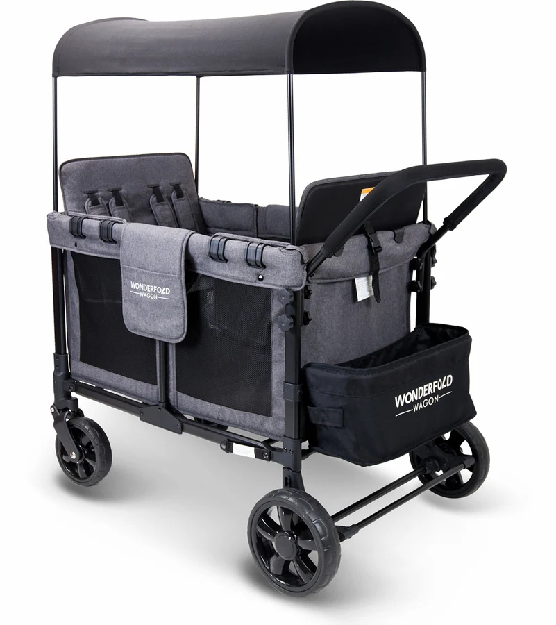 WonderFold W4 Original Four Passenger Wagon - Gray - Image 3