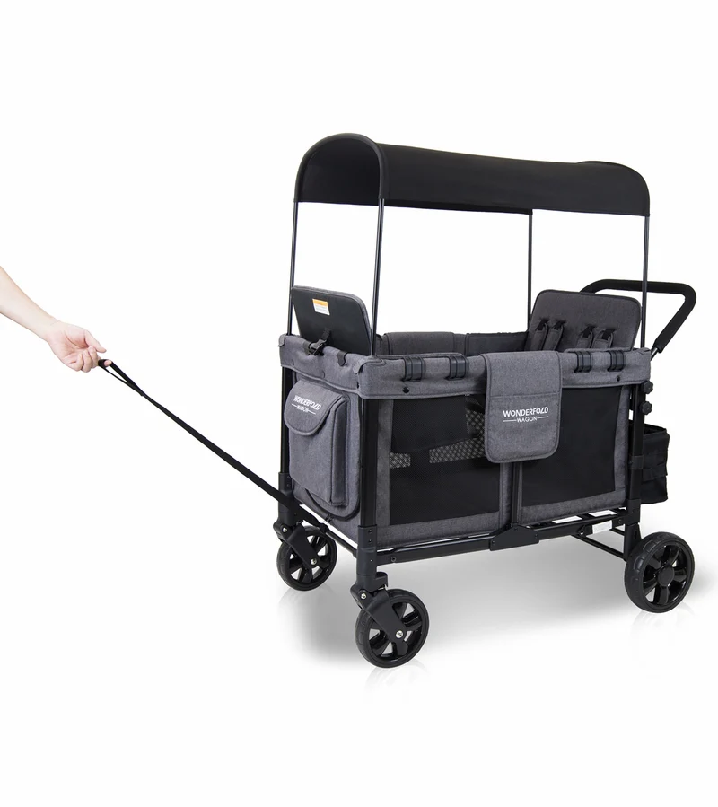 WonderFold W4 Original Four Passenger Wagon - Gray - Image 6