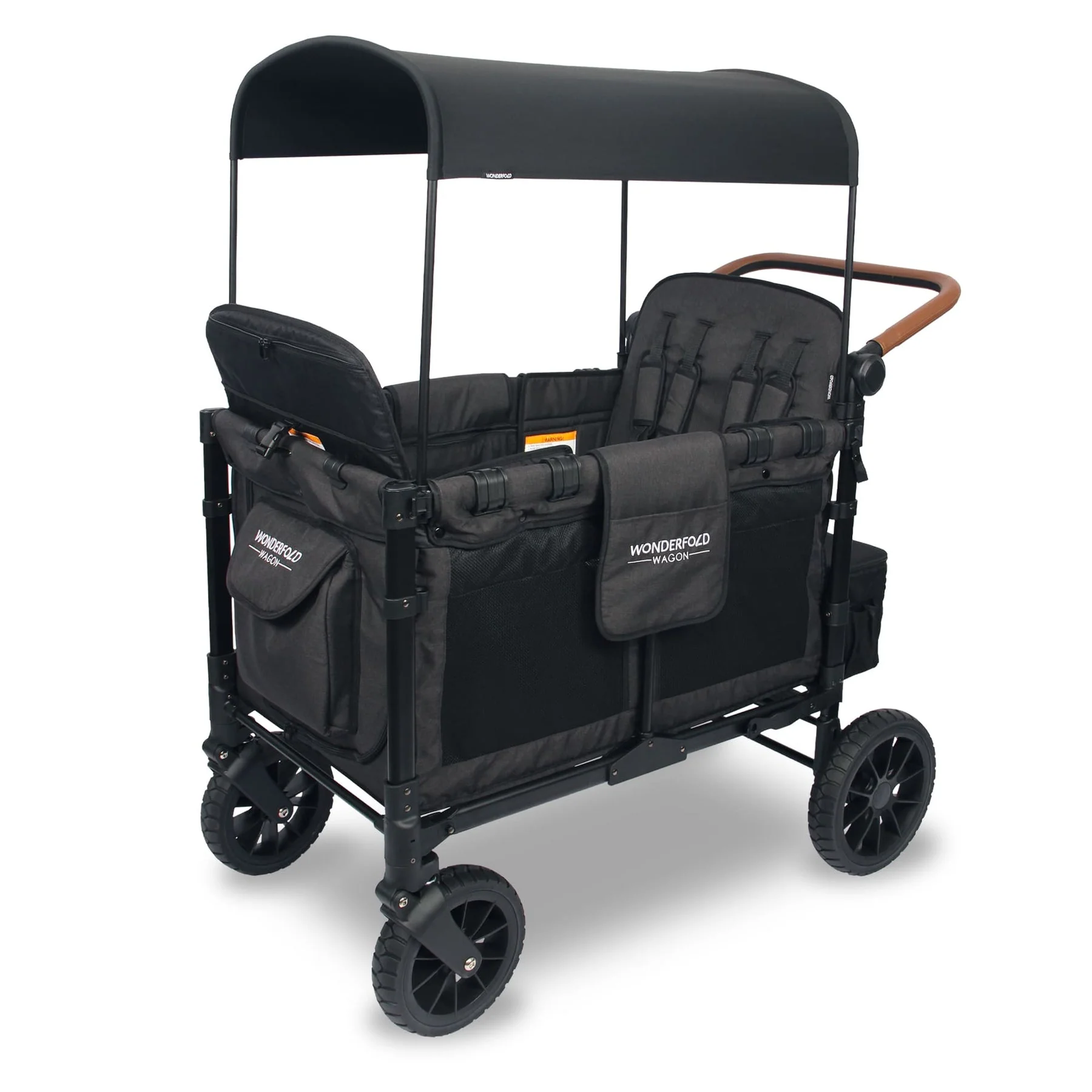 Wonderfold Wagon W4 Luxe Quad Stroller Wagon (4 Seater) - Black - Image 10