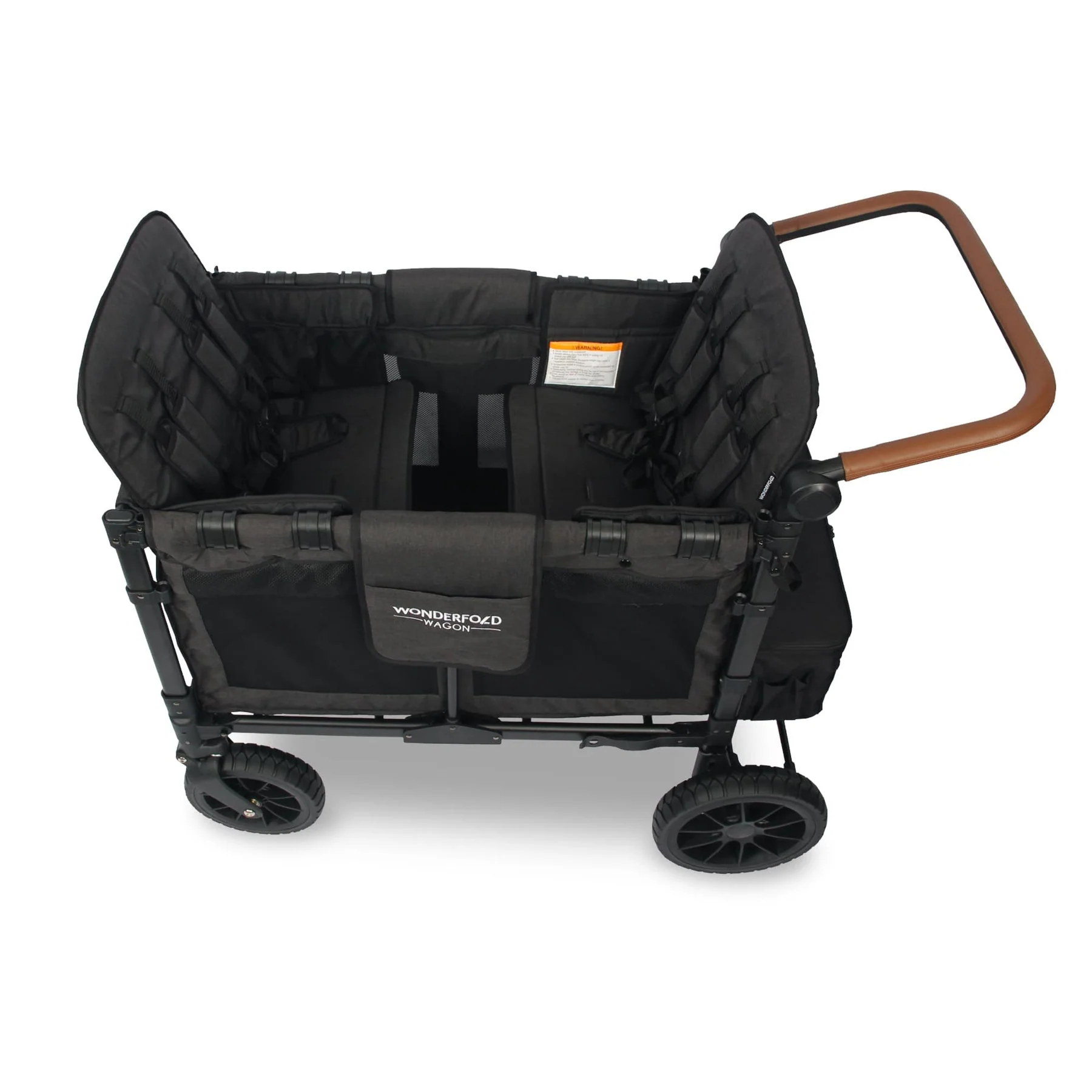 Wonderfold Wagon W4 Luxe Quad Stroller Wagon (4 Seater) - Black - Image 5