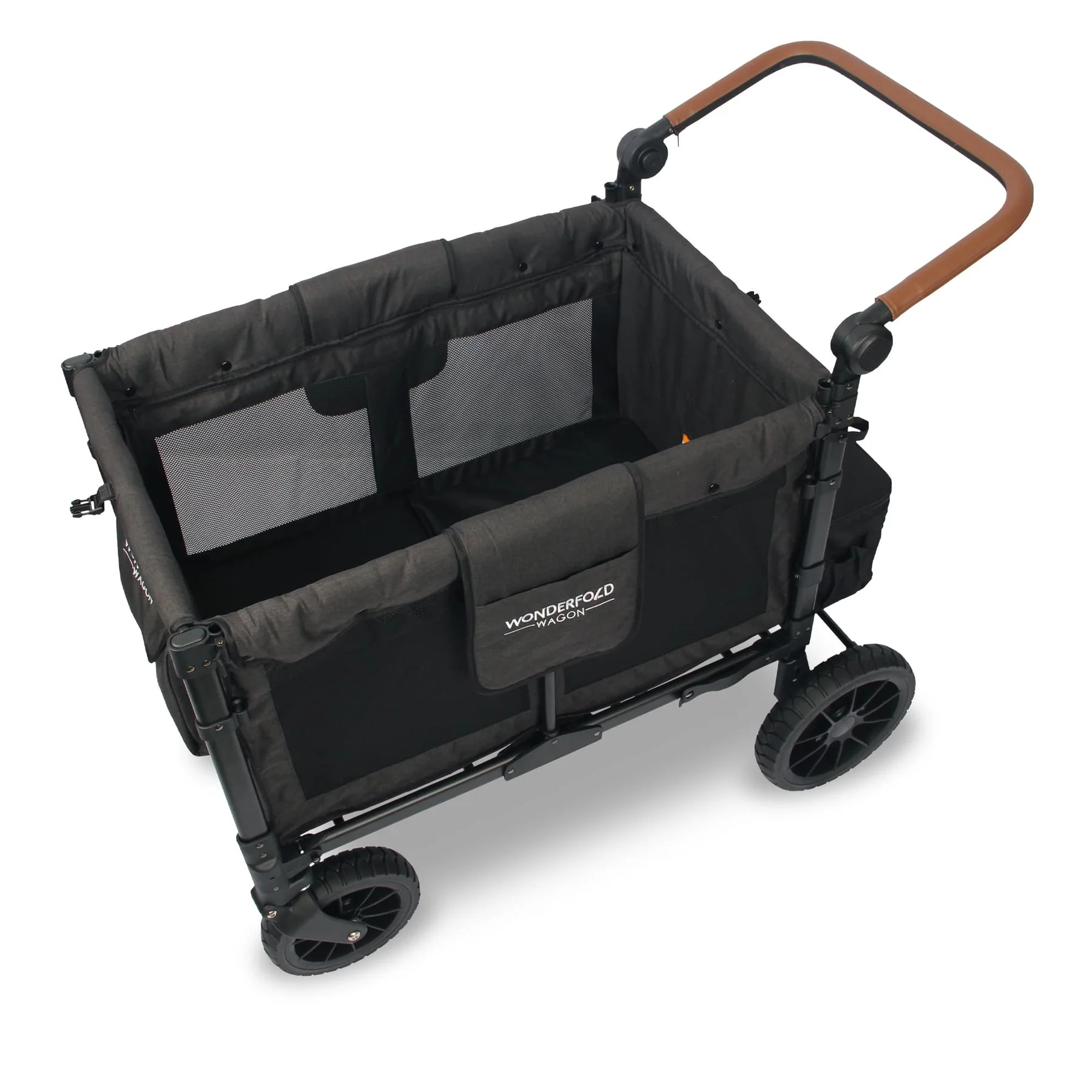 Wonderfold Wagon W4 Luxe Quad Stroller Wagon (4 Seater) - Black - Image 6