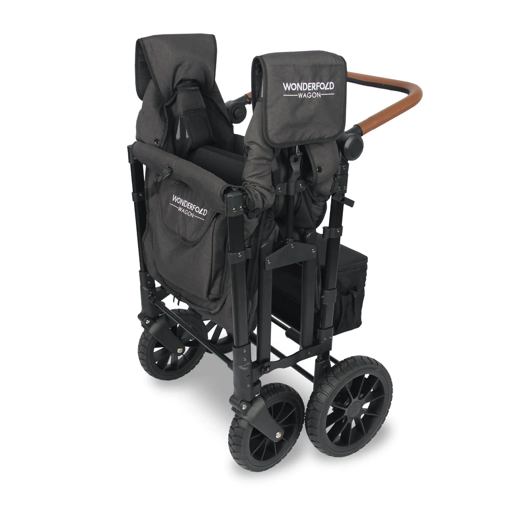 Wonderfold Wagon W4 Luxe Quad Stroller Wagon (4 Seater) - Black - Image 7